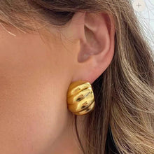 Load image into Gallery viewer, Croissant Dome earrings
