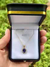 Load image into Gallery viewer, Tanzanite Halo Necklace
