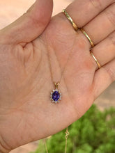 Load image into Gallery viewer, Tanzanite Halo Necklace
