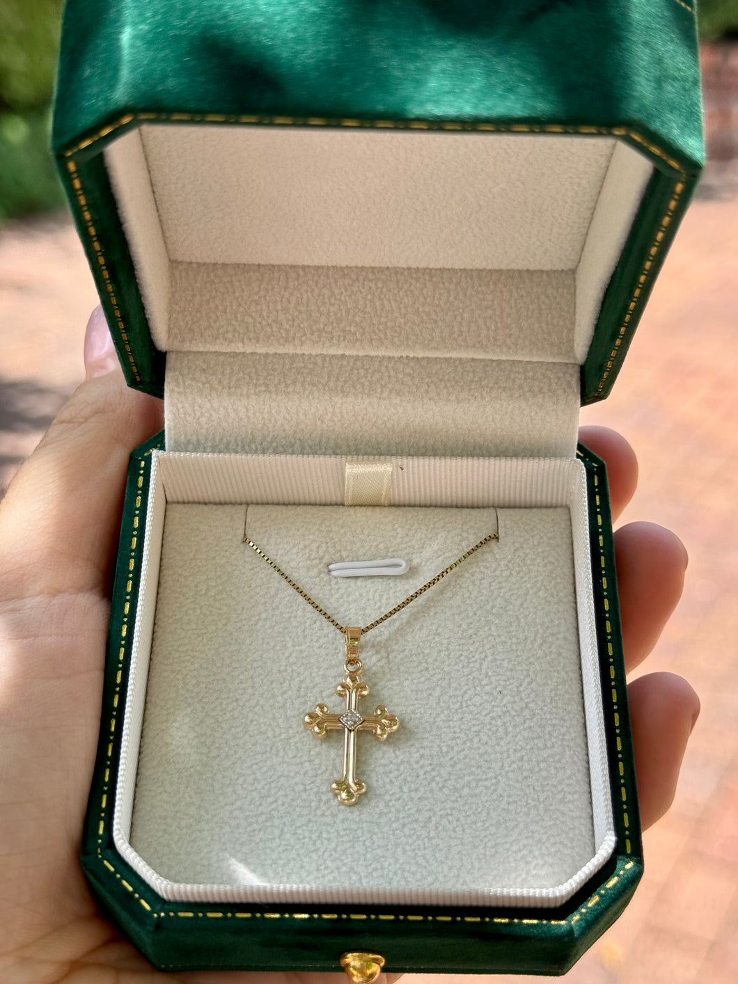 Textured Cross Necklace
