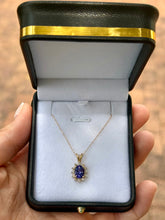 Load image into Gallery viewer, Tanzanite Halo Necklace
