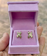 Load image into Gallery viewer, X Shaped Diamond Studs
