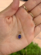 Load image into Gallery viewer, Tanzanite Halo Necklace
