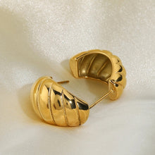 Load image into Gallery viewer, Croissant Dome earrings
