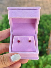 Load image into Gallery viewer, Baby Ruby Studs
