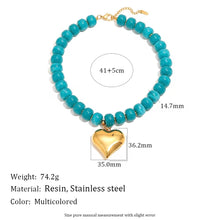 Load image into Gallery viewer, Beaded Heart Necklace
