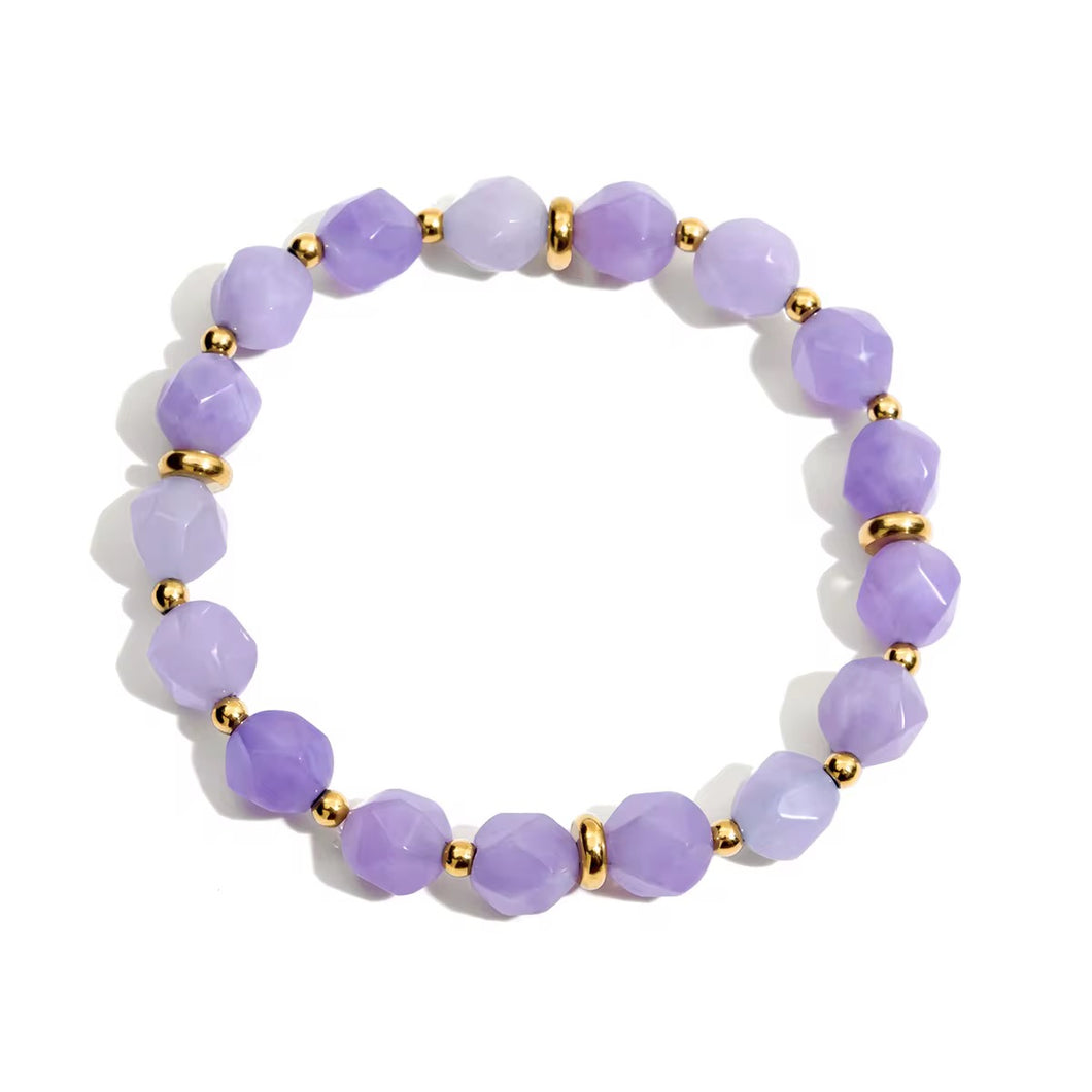 Amethyst Beaded Bracelet