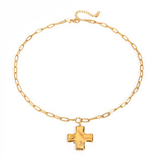 Load image into Gallery viewer, Hammered Cross Pendant
