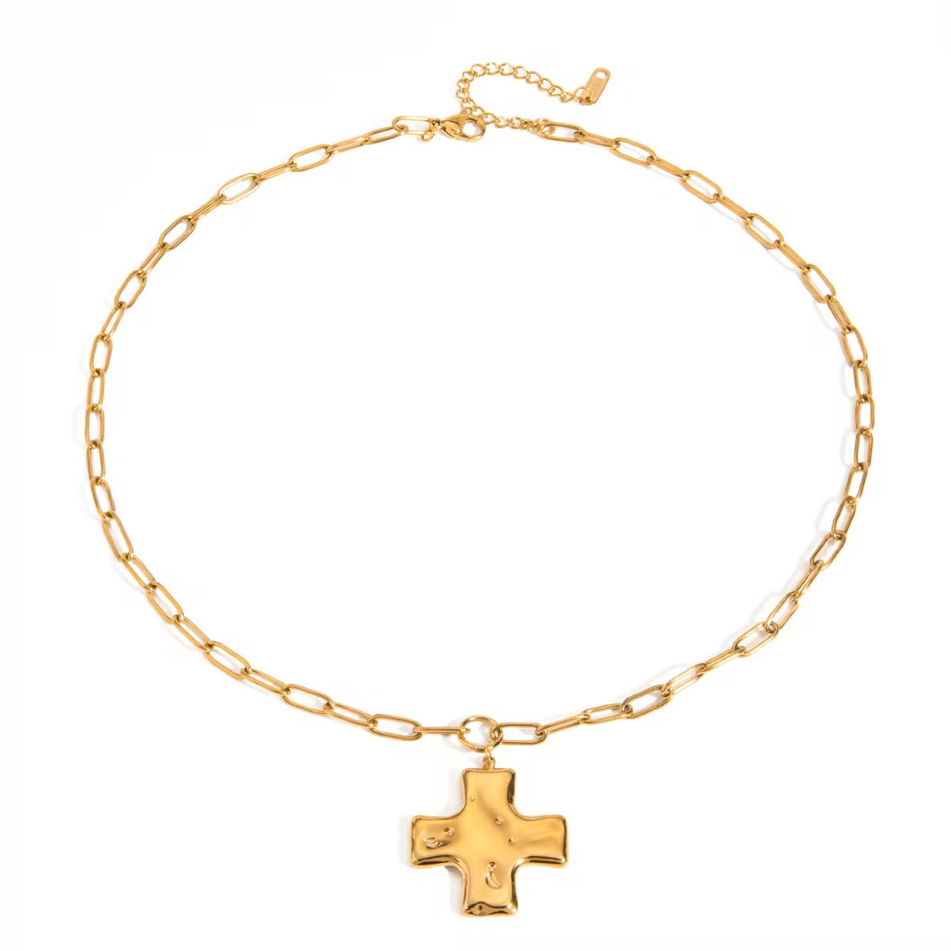 Hammered Cross Pendant