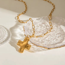 Load image into Gallery viewer, Hammered Cross Pendant
