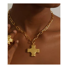 Load image into Gallery viewer, Hammered Cross Pendant
