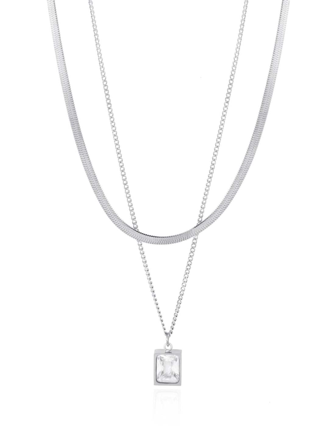 Lilia Gem Stacked Necklace