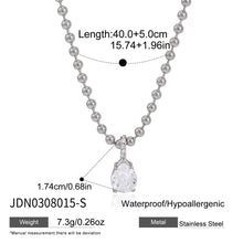 Load image into Gallery viewer, Mia Teardrop Necklace (silver)
