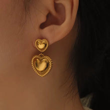 Load image into Gallery viewer, Heart Drop Earrings
