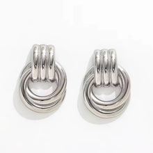Load image into Gallery viewer, Silver French Gal Hoops
