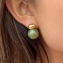 Load image into Gallery viewer, Green Marble Studs
