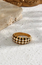 Load image into Gallery viewer, Black Checkered Ring
