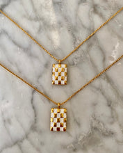 Load image into Gallery viewer, White Checkered Pendant
